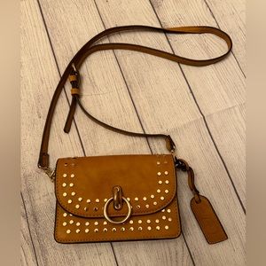 Sole / Society Brown leather crossbody bag